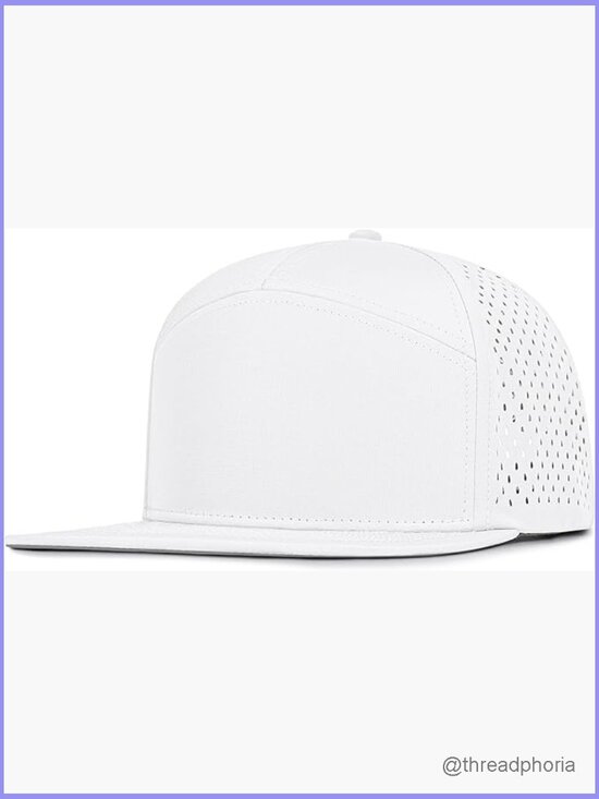 Flat Bill Performance Trucker Hat 7 Panel Unisex Snapback main image 4